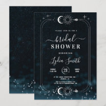Ducha de Novia Noche Estrellada Invitación celesti