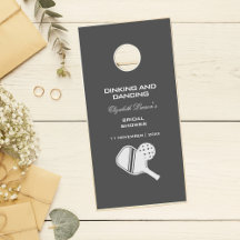 Ducha de Novia para Amantes del Pickleball Negro y