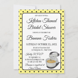 Ducha de novia Vintage Polka Dots Bows Amarillo