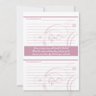 Ducha de novia y tarjetas de recetas