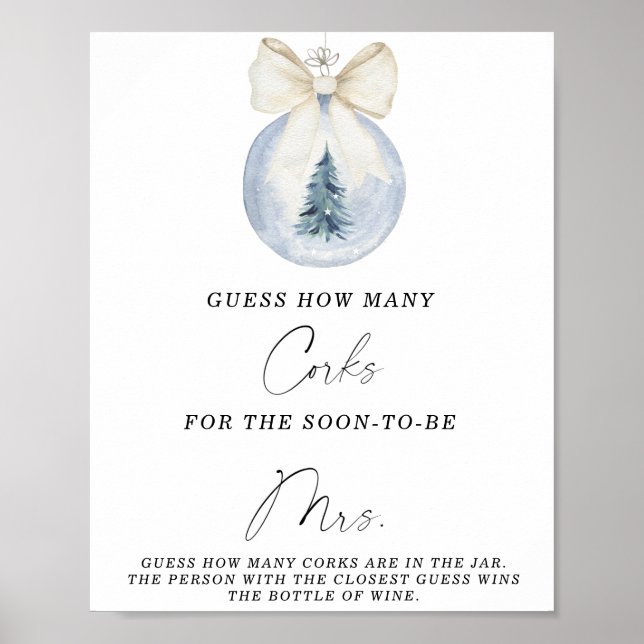 Ducha de novias adivina cuántos Posters de corcho (Frente)