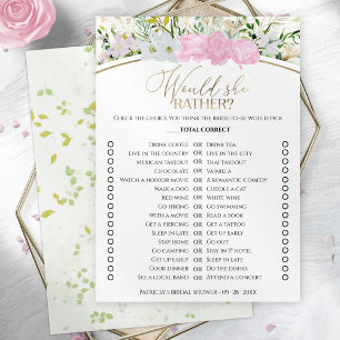 Ducha de novias de primavera preferiría tarjeta de