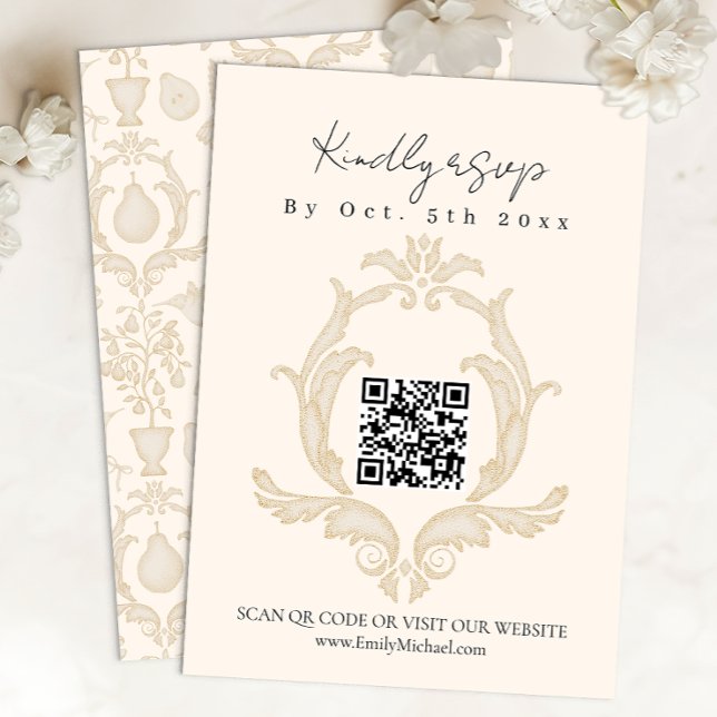 Ducha de novias Perfecta Pear | Tarjeta RSVP de Da (RSVP Card)