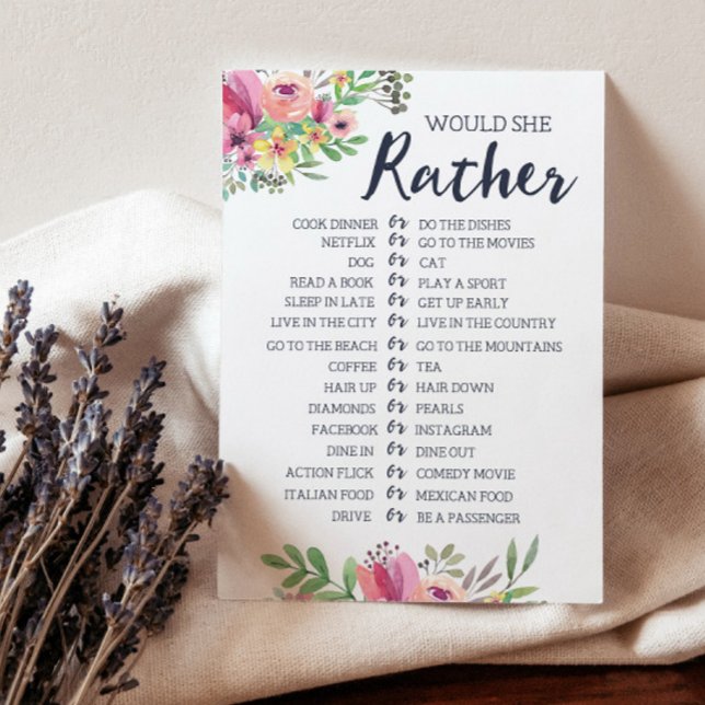 Ducha De Novias Prefiere Tarjeta De Juego (Subido por el creador)