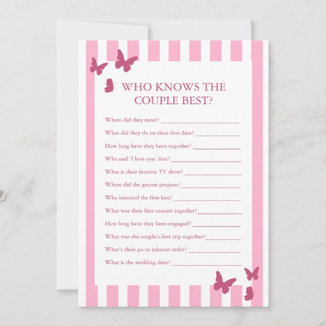 Ducha De Novias Que Conoce A La Pareja Mejor Juego (Anverso)