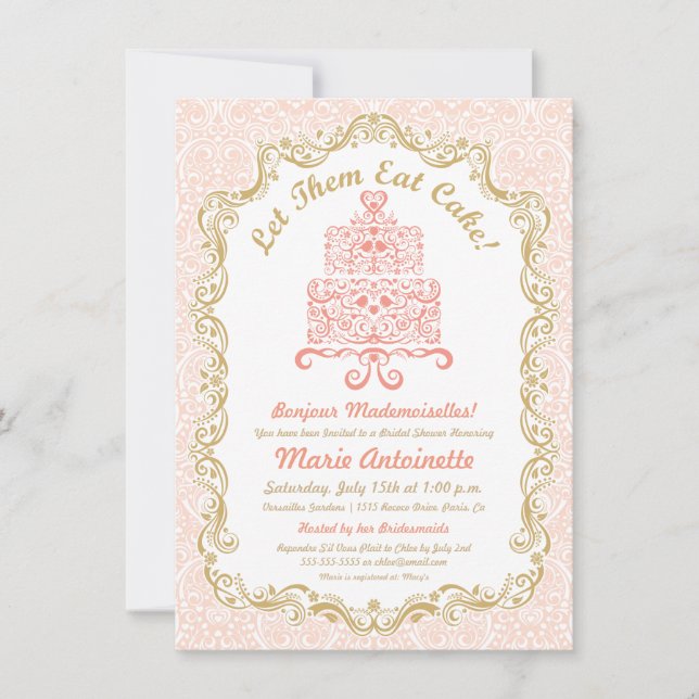 Ducha De Novias Que Les Dejen Comer Invitación De  (Anverso)