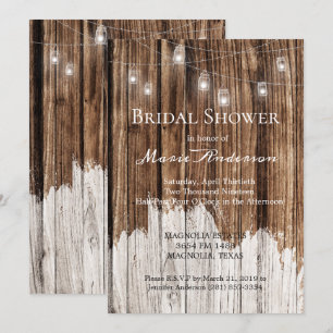 Ducha de novias Rustic Wood and Lanterns