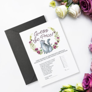 Ducha de novias tema de gato adivina tarjeta de ju