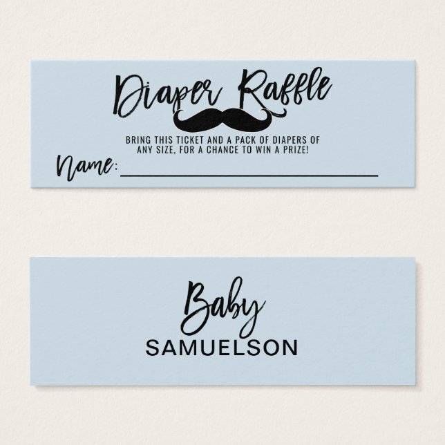 Ducha del hombre del bigote del boleto de la RIFA (Anverso y reverso)