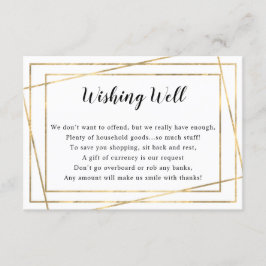 Ducha dorada para novias o tarjeta de saludos