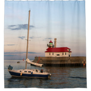 Ducha Duluth Harbour South Pier Light Bot Cortina de duc