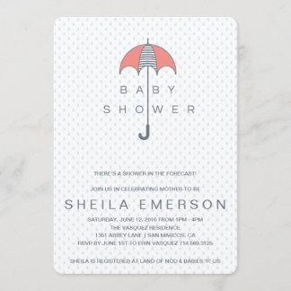Ducha En La Invitación De Baby Shower Prevista