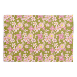 Ducha floral Nieve Verde Funda de almohada de té