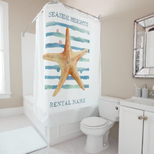 Ducha FUN STARFISH BEACH COASTAL VACATON Cortina de duch