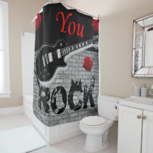 Guitarra de música rock cortina de exhibición negr