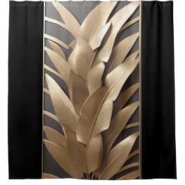 Ducha Hojas de plátano de metal esculpido Cortina de duc