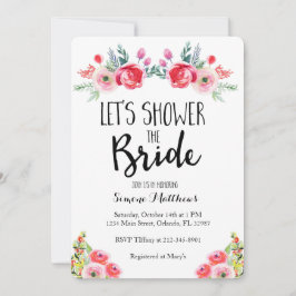 Ducha la invitación a la ducha de novia floral