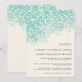 Ducha luminosa verde azulada | Invitaciones a la b