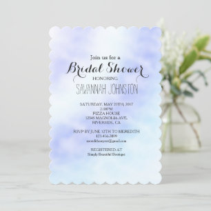 Ducha nupcial con tinte azul púrpura Invitación
