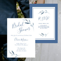 Ducha nupcial de color azul y blanco