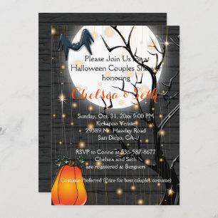 Ducha nupcial de pareja de Halloween - Invitación