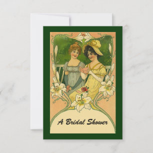 Ducha nupcial estilo vintage recibe invitaciones