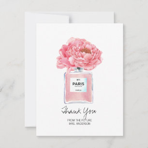 Ducha nupcial Gracias Pink Peony & Perfume Card