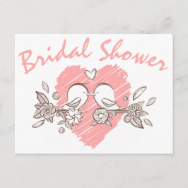 Ducha nupcial Invitación a Amantes del Corazón Ros