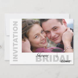 Ducha nupcial - Invitación a B&W por foto Personal