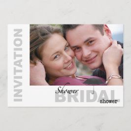 Ducha nupcial - Invitación a B&W por foto Personal