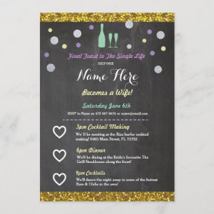 Ducha nupcial Invitación Itineraria Champagne