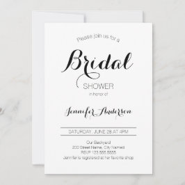 Ducha nupcial Invitación Minimalista moderna