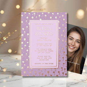 Ducha nupcial Invitaciones Relieve metalizado Lava