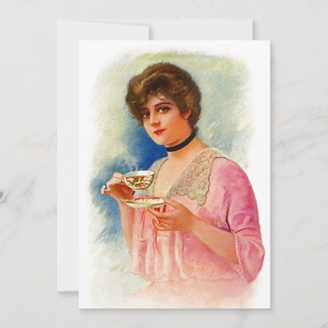 Ducha nupcial M&D de la INVITACIÓN formal del té (Anverso)