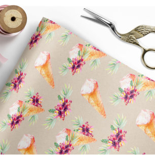 Ducha nupcial o papel de envolver con flores de cu