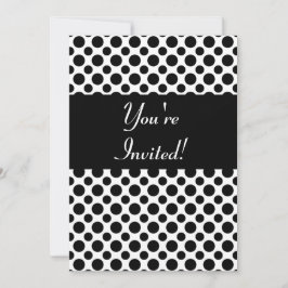 Ducha nupcial Polka Negro Dots Invitaciones Person