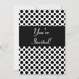 Ducha nupcial Polka Negro Dots Invitaciones Person