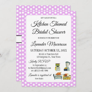 Ducha nupcial Polka Vintage Dots Bows Lavender