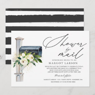 Ducha nupcial Por Correo Invitación Verdor Y Oro