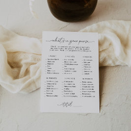 Ducha nupcial ¿Qué hay en tu tarjeta de juego de b