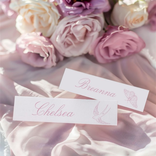 Ducha nupcial Recepción Tarjeta de nombre de huésp (Bridal Shower Reception Guest's Name Card 6 in 1)