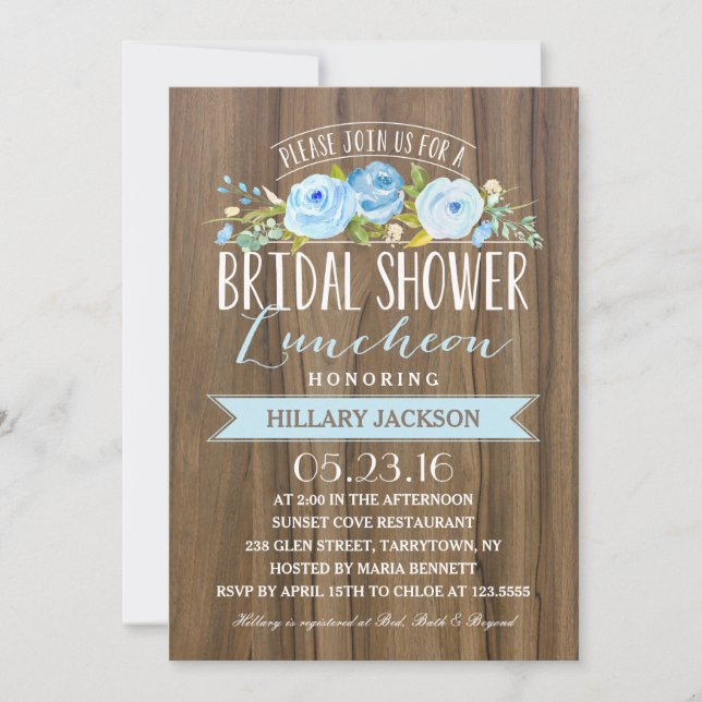 Ducha nupcial rusa| Invitación a la ducha nupcial (Anverso)