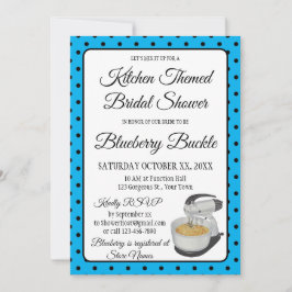 Ducha nupcial Vintage Polka Dots Bows Blue