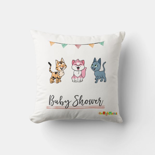 Ducha para bebé - gatitos lanzan almohada (Anverso)