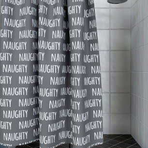 Ducha Raro patrón de texto tipografía divertida cortina