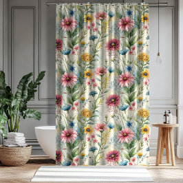 Ducha Regalo para Mamá y Papá Cortina de Flores Silvestr