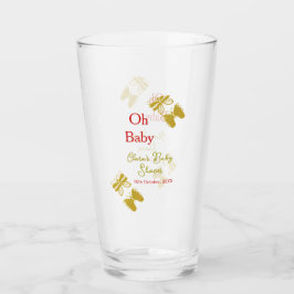 Ducha roja de bebé de mariposa dorada oh bebé mode