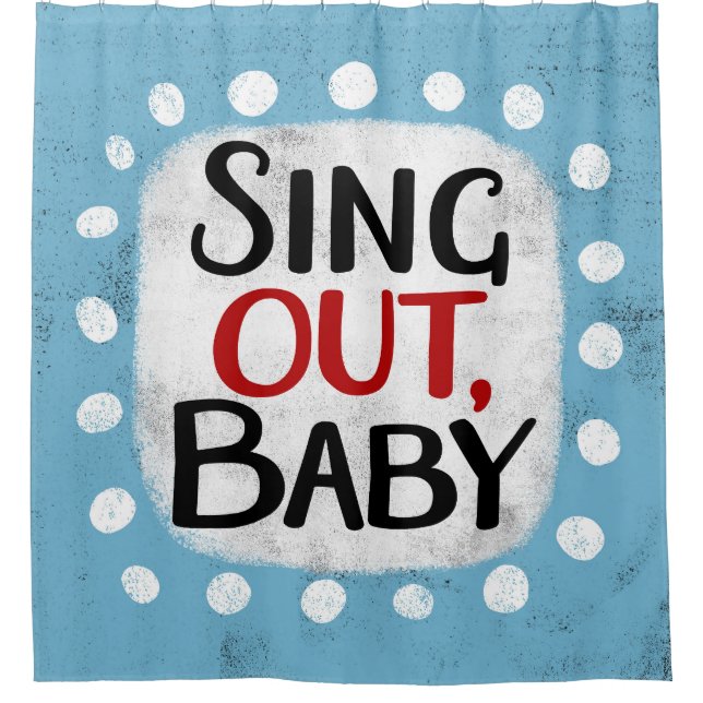 Ducha Sing Out, Cortina de Baby Shower (Anverso)