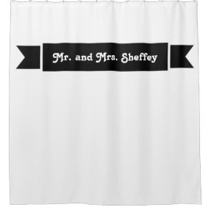 Ducha Sr. y Sra. Sheffey en cinta negra 9602 Cortina de