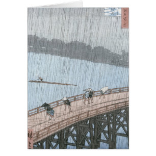 Ducha súbita sobre el puente de Shin-Ohashi y